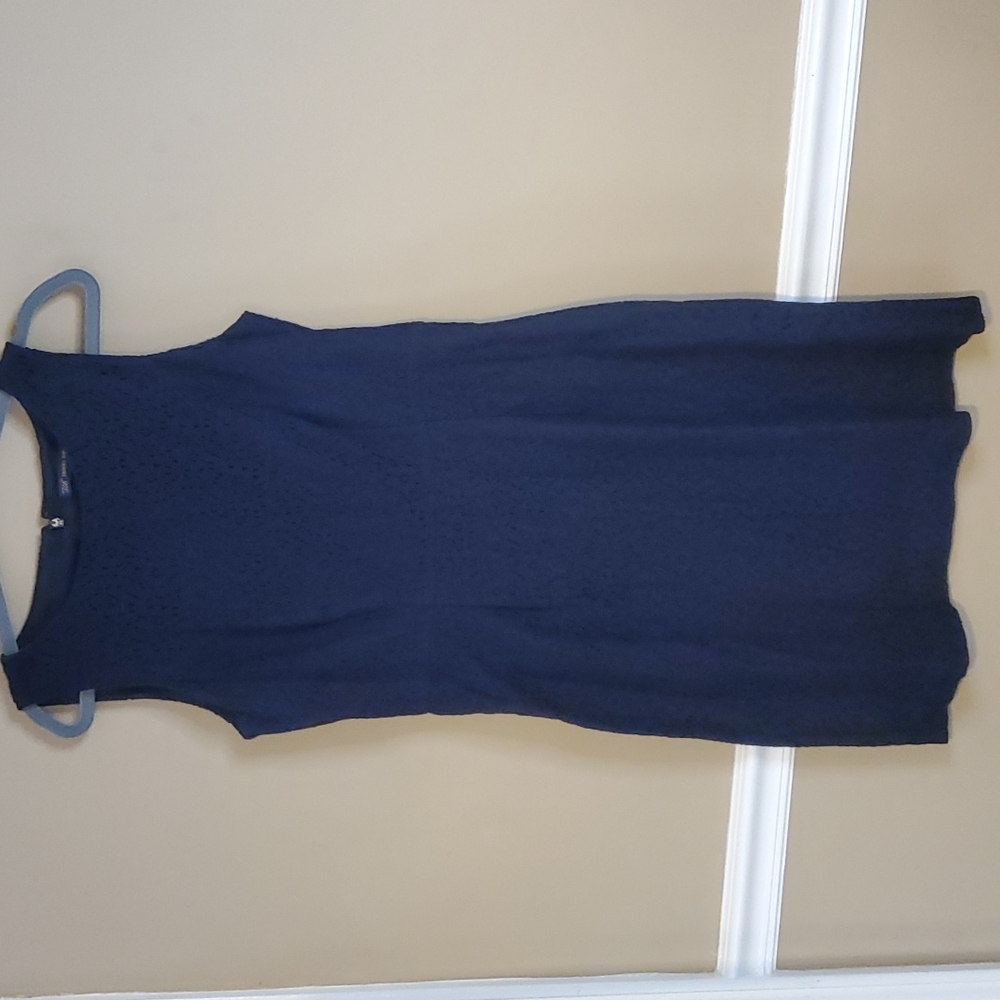 346 Brooks Brothers Navy Eyelet Dress Size 10
